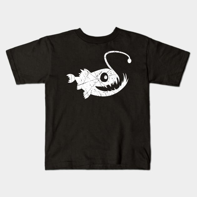 Vintage Deep Sea Angler Fish Kids T-Shirt by Your Funny Gifts